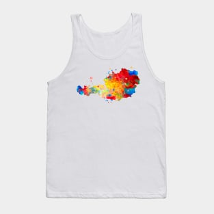 Austria Watercolor Map Painting Tank Top